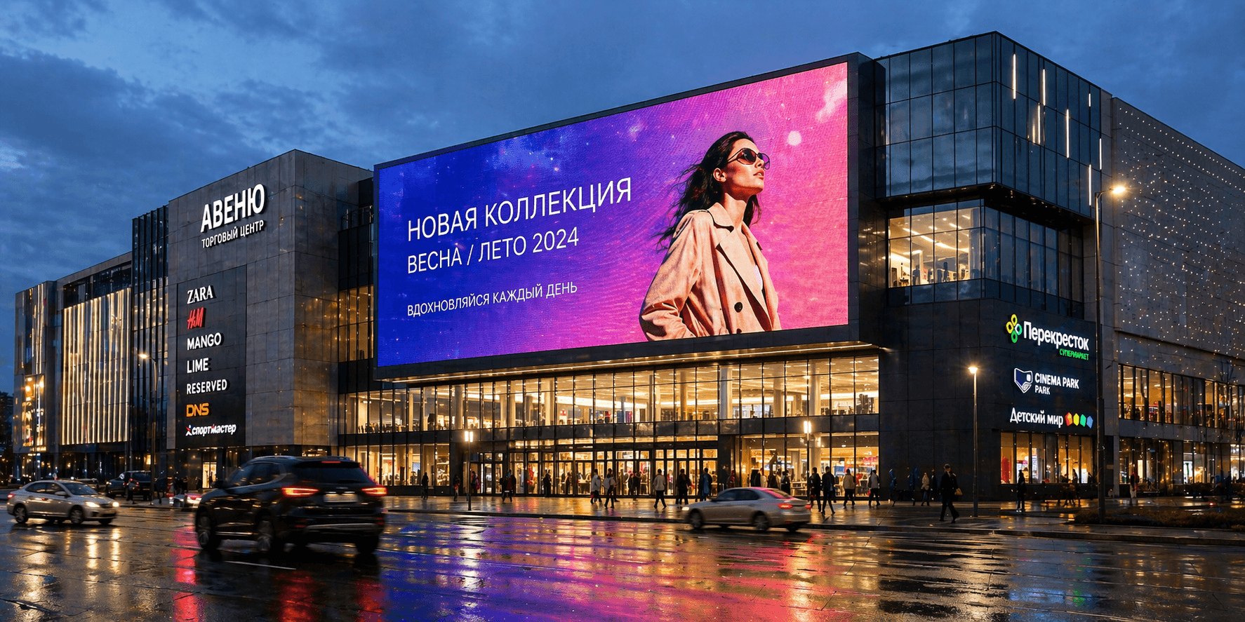 Фасадные LED-экраны